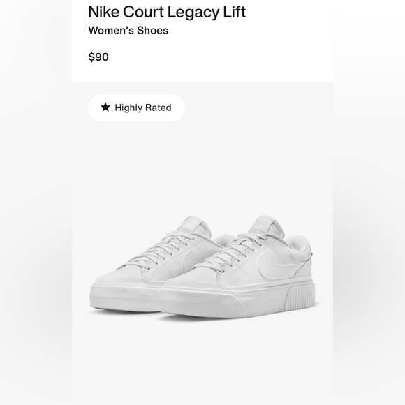 Nike Court Sneakers - white 8.5 - Picture 1 of 5
